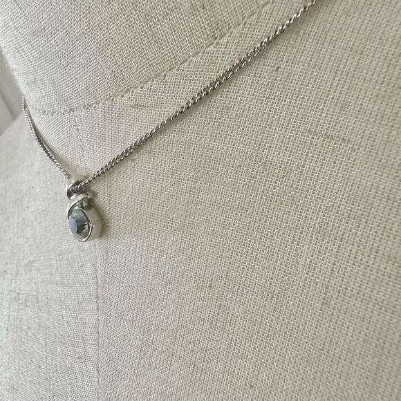 Annaleece by Devries silver tone Swarovski Crystal pendant necklace - Picture 3 of 10